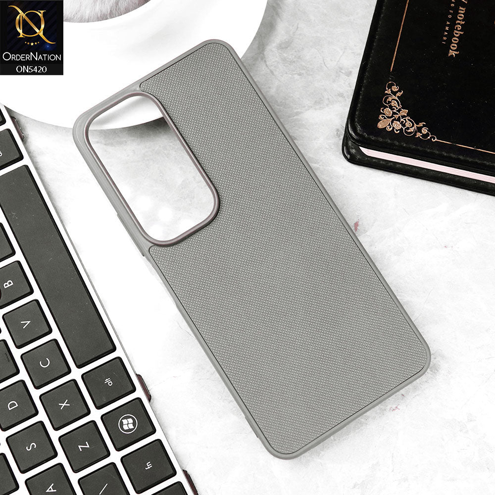 Vivo Y29 5G Cover - Gray - New Dotted Leather Texture Soft Borders Case