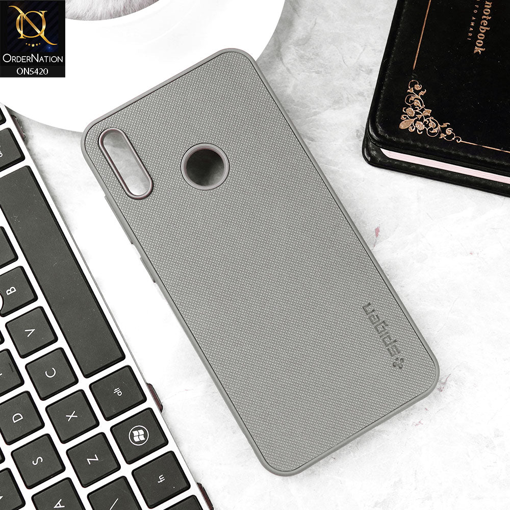 Huawei Y7 Prime 2019 / Y7 2019 / Y7 Pro 2019 Cover - Gray - New Dotted Leather Texture Soft Borders Case