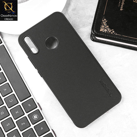 Huawei Y9 2019 Cover - Black - New Dotted Leather Texture Soft Borders Case