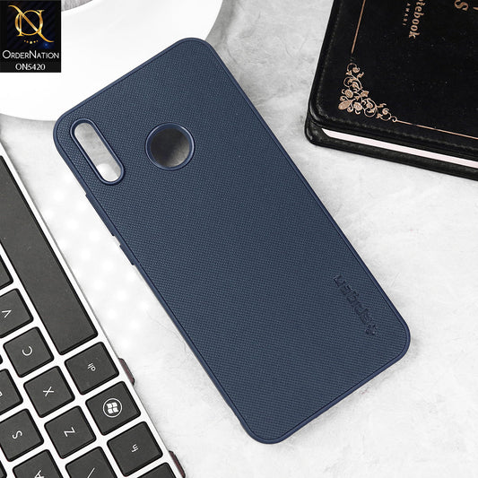 Huawei Y9 2019 Cover - Blue - New Dotted Leather Texture Soft Borders Case