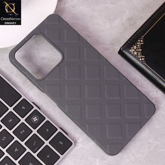 Realme Note 50 Cover - Gray - Sleek Carbon Fiber Pattern Phone Case With Soft Borders