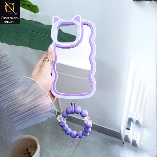 iPhone 11 Pro Cover - Purple -  Purple Cute Soft Sillicon Mirror Case