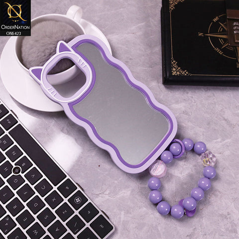 iPhone 11 Pro Cover - Purple -  Purple Cute Soft Sillicon Mirror Case