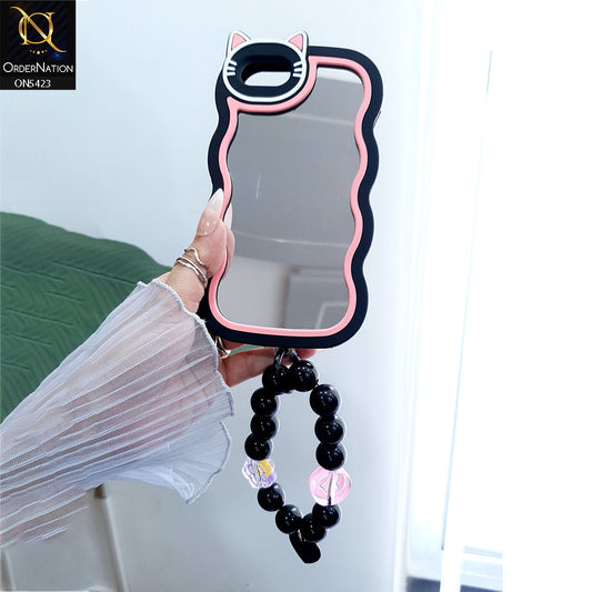 iPhone 8 / 7 Cover - Black -  Black Cute Soft Sillicon Mirror Case
