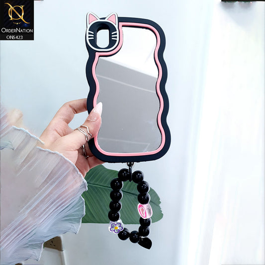 iPhone XS Max Cover - Black -  Black Cute Soft Sillicon Mirror Case