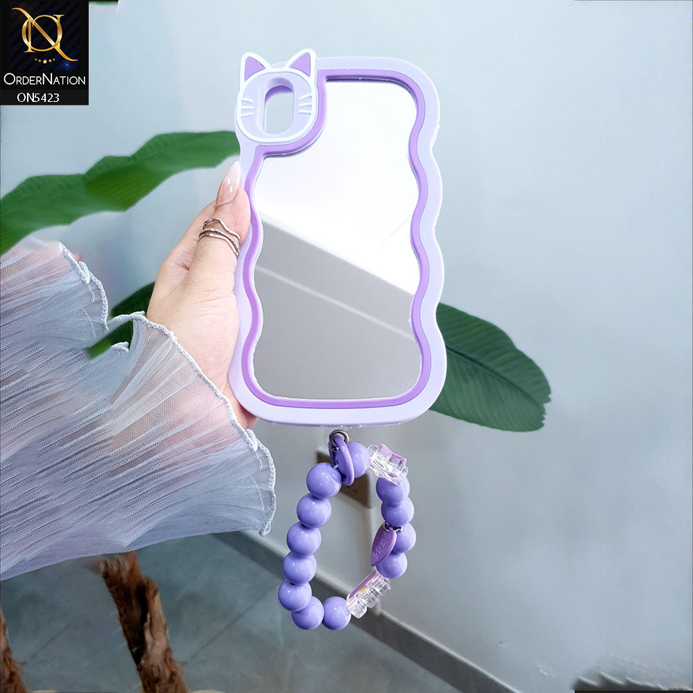 iPhone XS Max Cover - Purple -  Cute Soft Silicon Mirror Case
