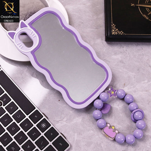 iPhone XS Max Cover - Purple -  Cute Soft Silicon Mirror Case