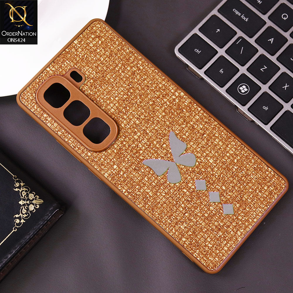 Infinix Hot 50 Pro Plus Cover - Brown - New Butterfly Soft Case With Camera Protection