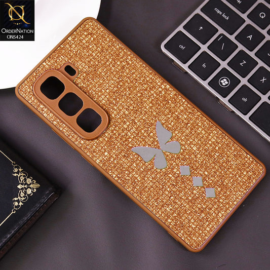 Infinix Hot 50 Pro Plus Cover - Brown - New Butterfly Soft Case With Camera Protection