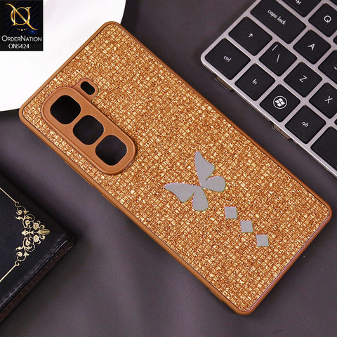 Infinix Hot 50 Pro Plus Cover - Brown - New Butterfly Soft Case With Camera Protection