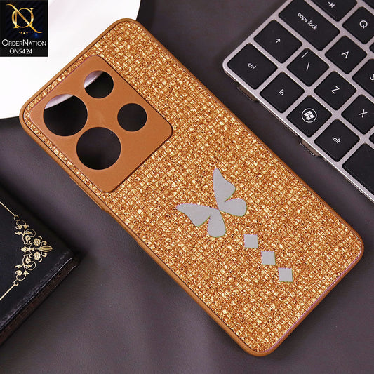 Infinix Note 30 Cover - Brown - New Butterfly Soft Case With Camera Protection