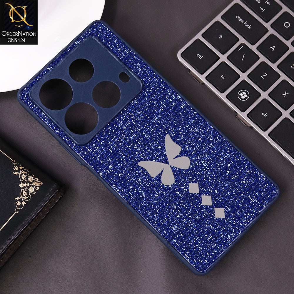 Infinix Note 40 Cover - Blue - New Butterfly Soft Case With Camera Protection