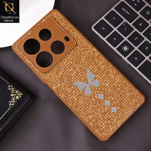 Infinix Note 40 Cover - Brown - New Butterfly Soft Case With Camera Protection
