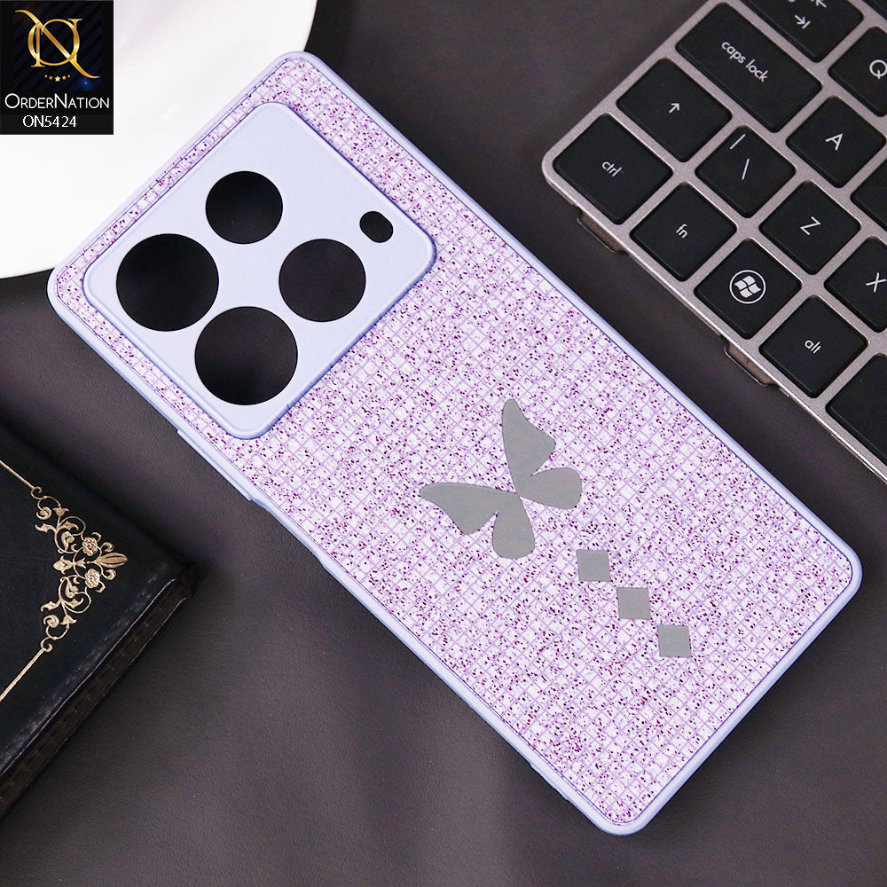 Infinix Note 40 Cover - Purple - New Butterfly Soft Case With Camera Protection