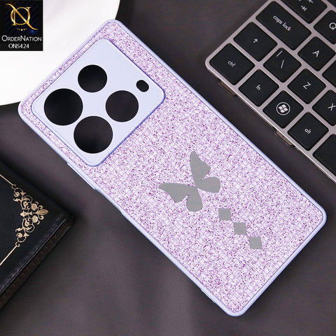 Infinix Note 40 Cover - Purple - New Butterfly Soft Case With Camera Protection