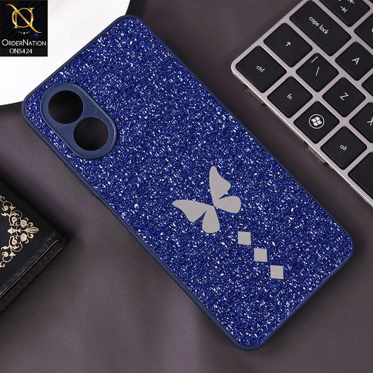 Oppo A38 Cover - Blue - New Butterfly Soft Case With Camera Protection