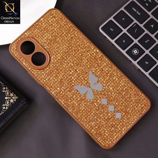 Oppo A38 Cover - Brown - New Butterfly Soft Case With Camera Protection