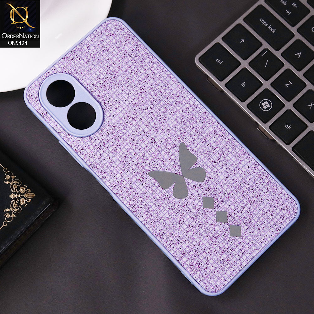 Oppo A18 Cover - Purple - New Butterfly Soft Case With Camera Protection