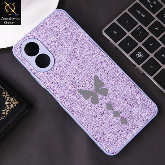 Oppo A38 Cover - Purple - New Butterfly Soft Case With Camera Protection