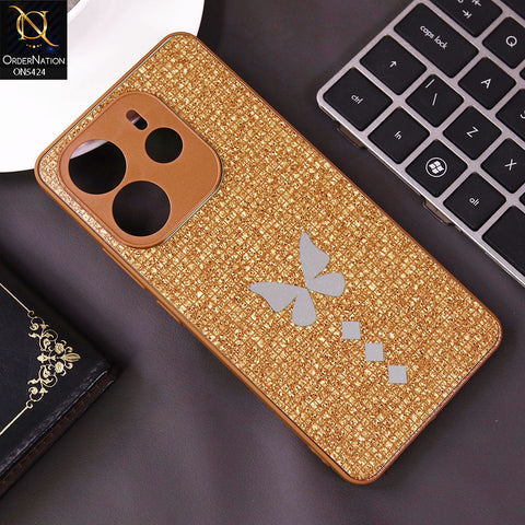 Xiaomi Redmi Note 14 4G Cover - Brown - New Butterfly Soft Case With Camera Protection