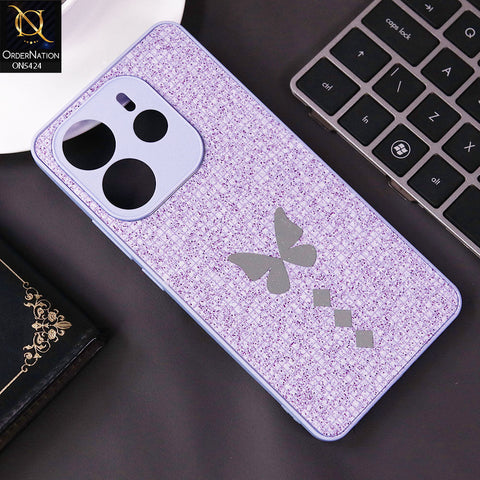 Xiaomi Redmi Note 14 4G Cover - Purple - New Butterfly Soft Case With Camera Protection