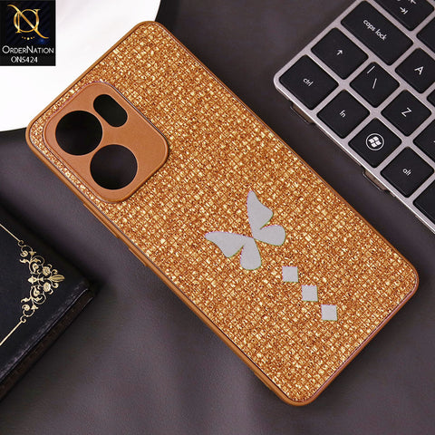 Oppo Reno 13F 5G Cover - Brown - New Butterfly Soft Case With Camera Protection