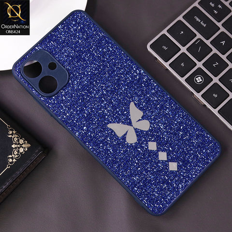 Samsung Galaxy A06 Cover - Blue - New Butterfly Soft Case With Camera Protection