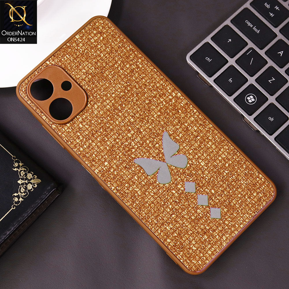 Samsung Galaxy A06 Cover - Brown - New Butterfly Soft Case With Camera Protection