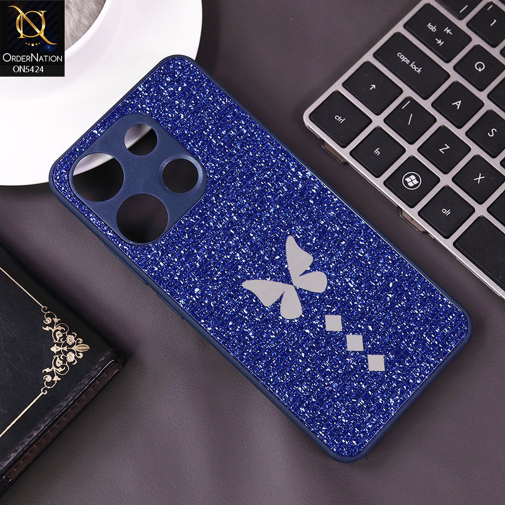 Infinix Smart 7 HD Cover - Blue - New Butterfly Soft Case With Camera Protection