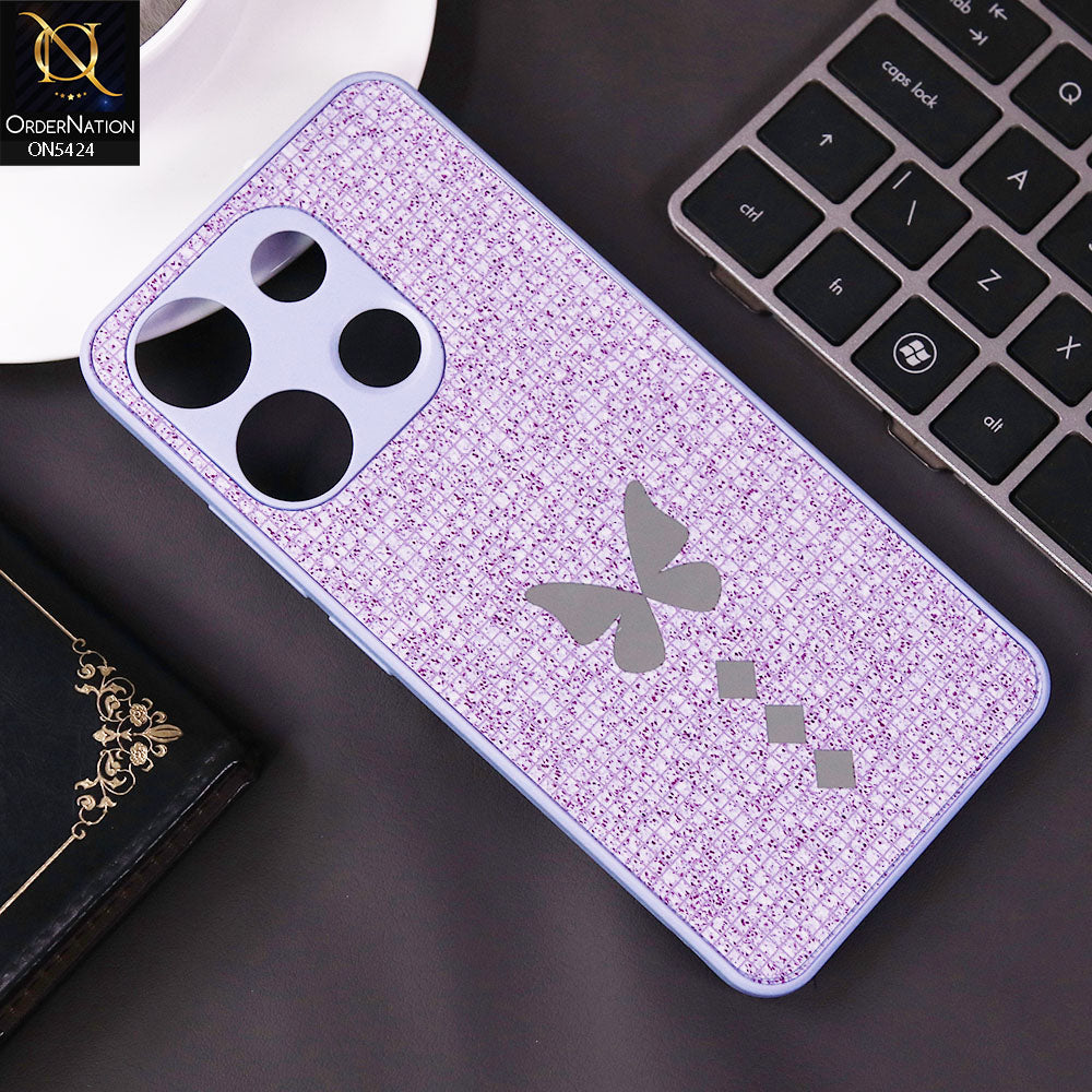 Infinix Smart 7 Plus Cover - Purple - New Butterfly Soft Case With Camera Protection