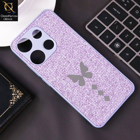 Infinix Smart 7 Plus Cover - Purple - New Butterfly Soft Case With Camera Protection