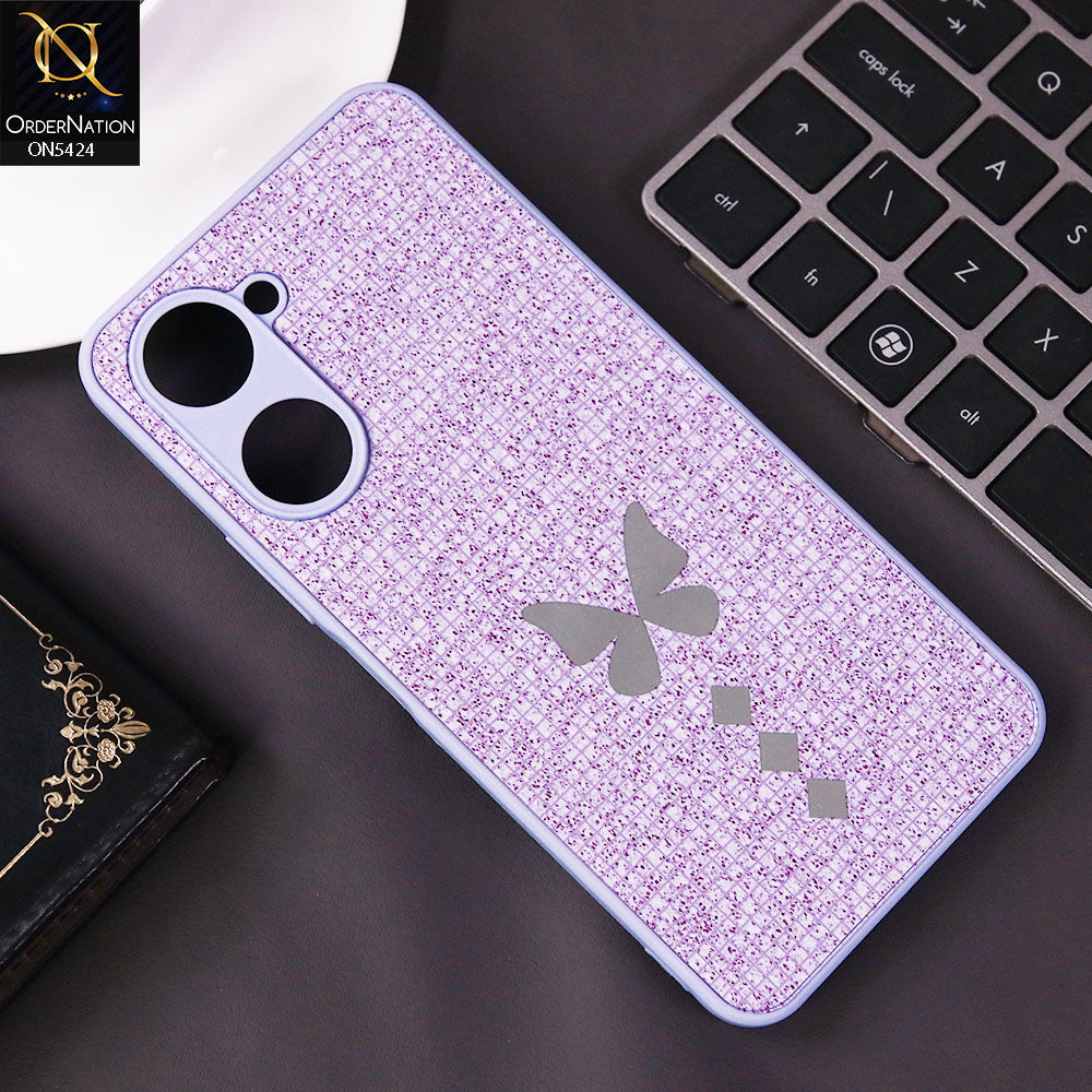 Vivo Y03 Cover - Purple - New Butterfly Soft Case With Camera Protection