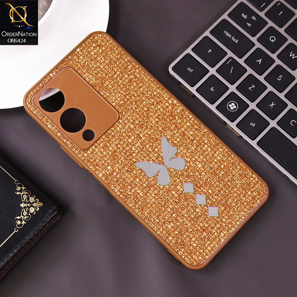 Vivo Y28 5G Cover - Brown - New Butterfly Soft Case With Camera Protection