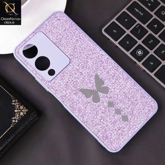 Vivo Y28 5G Cover - Purple - New Butterfly Soft Case With Camera Protection