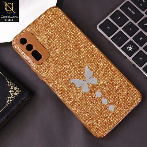 Vivo Y20s Cover - Brown - New Butterfly Soft Case With Camera Protection