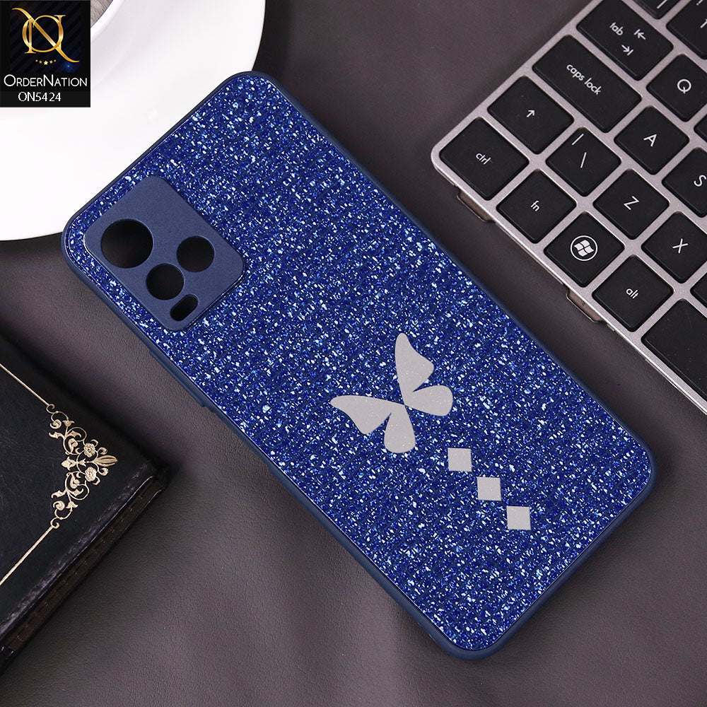 Vivo Y32 Cover - Blue - New Butterfly Soft Case With Camera Protection