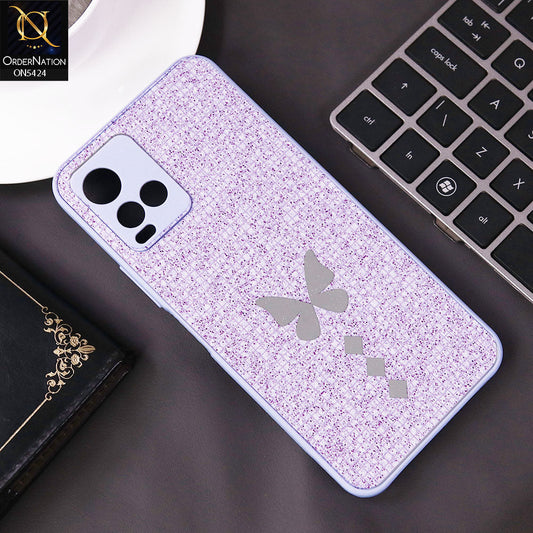 Vivo Y21 Cover - Purple - New Butterfly Soft Case With Camera Protection