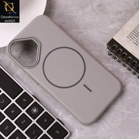 IPhone 16  Cover - Black - New Leather Texture Case With Magsafe Wireless Charging Soft Border Case