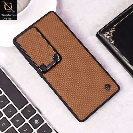 Samsung Galaxy S25 Ultra Cover - Brown -  Piblue Matte Shockproof Case With Flip Camera Protection