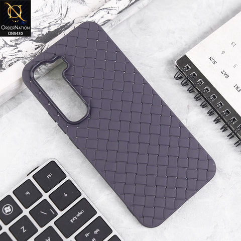 Infinix Hot 60 Pro Plus Cover - Purple - New Woven Design Leather Feel Soft TPU Case