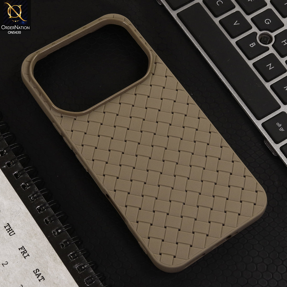Infinix Note 60 Cover - Skin  - New Woven Design Leather Feel Soft TPU Case