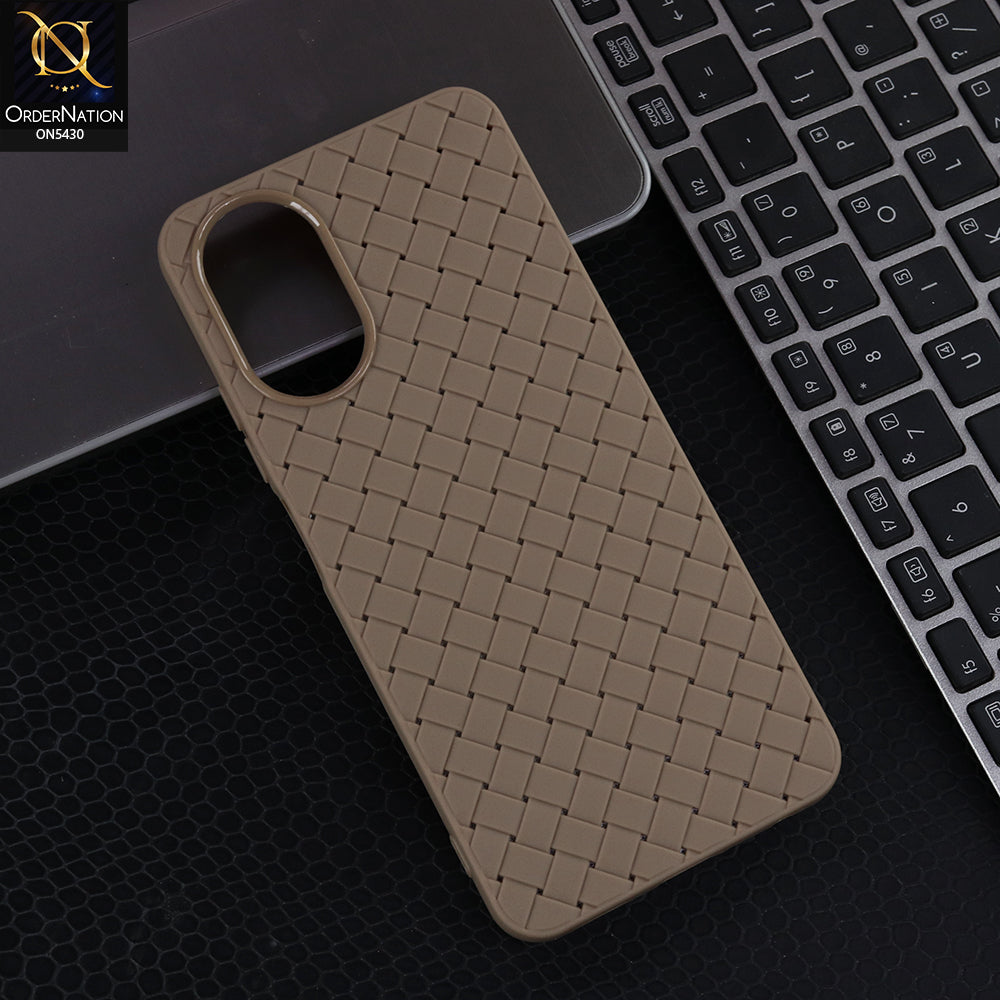 Oppo A18 - Skin - New Woven Design Leather Feel Soft TPU Case
