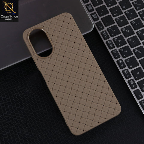 Oppo A18 - Skin - New Woven Design Leather Feel Soft TPU Case