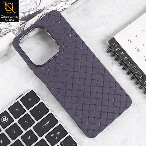 Oppo F31 Cover - Black - New Woven Design Leather Feel Soft TPU Case