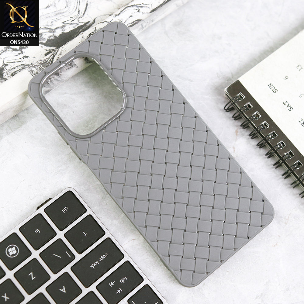 Xiaomi Redmi A5 4G Cover - Gray - New Woven Design Leather Feel Soft TPU Case