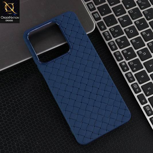 Realme C61 - Blue - New Woven Design Leather Feel Soft TPU Case