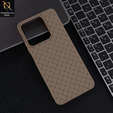 Realme C61 - Skin - New Woven Design Leather Feel Soft TPU Case