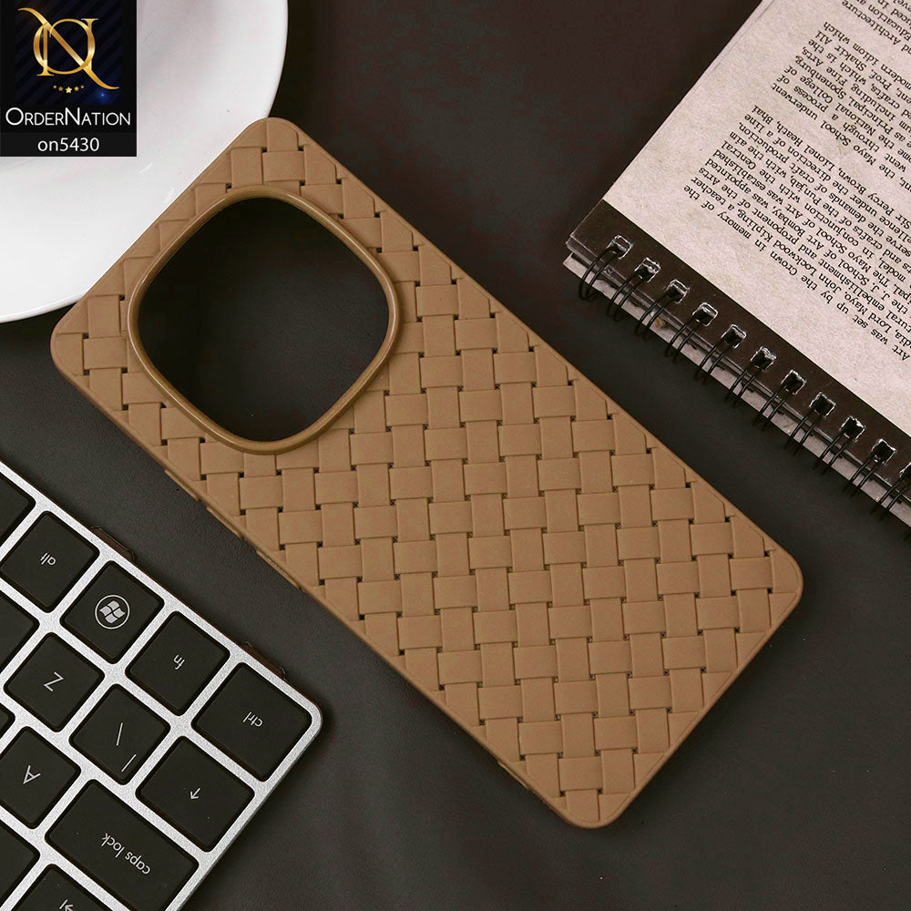Xiaomi Redmi Note 14 Pro Plus 5G Cover - Skin - New Woven Design Leather Feel Soft TPU Case