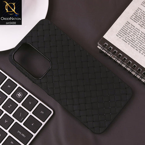 Samsung Galaxy A16 5G Cover - Black - New Woven Design Leather Feel Soft TPU Case