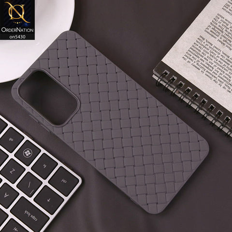 Samsung Galaxy A16 Cover - Gray - New Woven Design Leather Feel Soft TPU Case